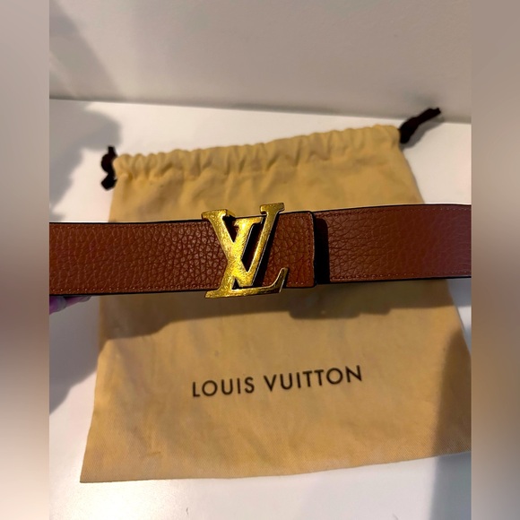 Louis Vuitton Reversible Gold Initials Belt (Black/Brown) - Picture 1 of 4